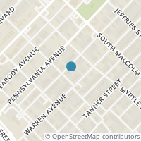 Map location of 2608 Birmingham Avenue, Dallas, TX 75215