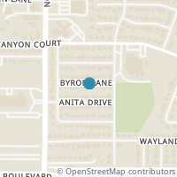 Map location of 1020 Byron Lane, Arlington, TX 76012