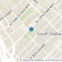 Map location of 2614 Al Lipscomb Way, Dallas, TX 75215