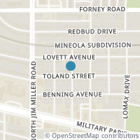 Map location of 7053 Toland Street, Dallas, TX 75227
