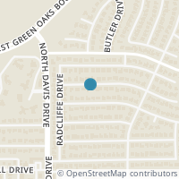 Map location of 1100 Briarcliff Drive, Arlington, TX 76012