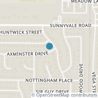 Map location of 2406 Axminster Drive, Grand Prairie, TX 75050