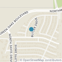 Map location of 2704 Butler Drive, Arlington, TX 76012