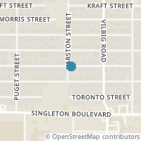 Map location of 1846 Nomas Street, Dallas, TX 75212