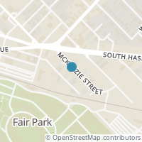Map location of 1315 Mckenzie Street, Dallas, TX 75223
