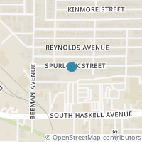 Map location of 3022 Spurlock St, Dallas TX 75223