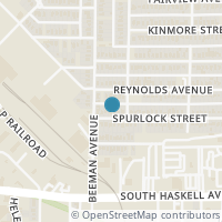 Map location of 2915 Spurlock St, Dallas TX 75223