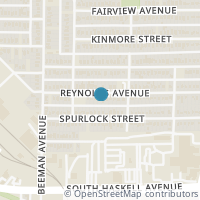 Map location of 3026 Reynolds Avenue, Dallas, TX 75223