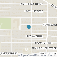 Map location of 1911 Bickers Street, Dallas, TX 75212