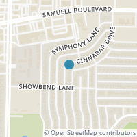 Map location of 4316 Cinnabar Drive, Dallas, TX 75227
