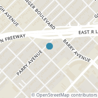 Map location of 4910 Parry Avenue, Dallas, TX 75223