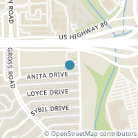 Map location of 2209 Anita Drive, Mesquite, TX 75149