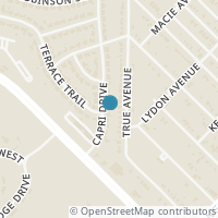 Map location of 2250 Capri Drive, Fort Worth, TX 76114
