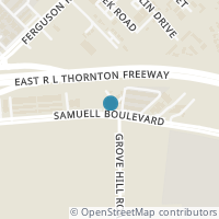 Map location of 4529 Samuell Boulevard, Dallas, TX 75228