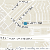Map location of 2628 Sharpview Ln #1365, Dallas TX 75228