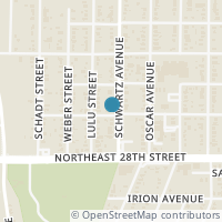 Map location of 2901 Schwartz Avenue, Fort Worth, TX 76106