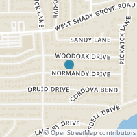 Map location of 2101 Normandy Dr, Irving TX 75060