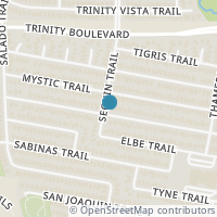 Map location of 8701 Brushy Creek Trl, Fort Worth TX 76118