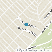 Map location of 919 CORDOVA Street, Dallas, TX 75223