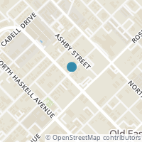 Map location of 4303 Roseland Avenue, Dallas, TX 75204
