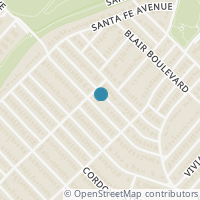 Map location of 608 Monte Vista Drive, Dallas, TX 75223