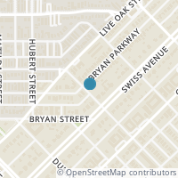 Map location of 6000 Bryan Pkwy, Dallas TX 75206
