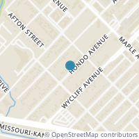 Map location of 2325 Hondo Avenue, Dallas, TX 75219