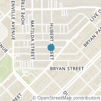 Map location of 1427 Hubert Street, Dallas, TX 75206