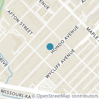 Map location of 2323 Hondo Avenue, Dallas, TX 75219