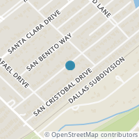 Map location of 8162 San Leandro Drive, Dallas, TX 75218