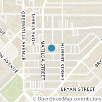 Map location of 1509 Mary Street, Dallas, TX 75206