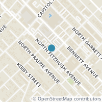 Map location of 2100 N Fitzhugh Avenue #O, Dallas, TX 75204