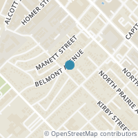 Map location of 4708 Belmont Avenue, Dallas, TX 75204