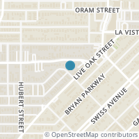 Map location of 6119 Hudson Street, Dallas, TX 75206
