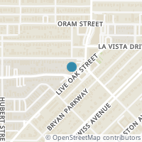 Map location of 5737 Live Oak Street #1, Dallas, TX 75206