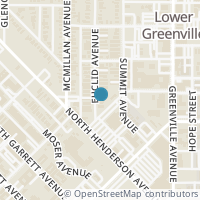 Map location of 1836 Euclid Avenue #104, Dallas, TX 75206