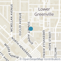 Map location of 1846 Summit Avenue, Dallas, TX 75206