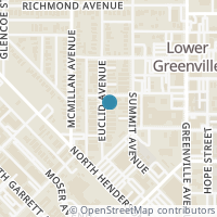 Map location of 1848 Euclid Ave #104, Dallas TX 75206