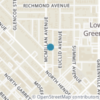 Map location of 1844 Mcmillan Avenue, Dallas, TX 75206
