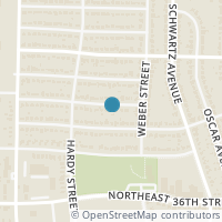 Map location of 1600 NE 38th Street, Fort Worth, TX 76106