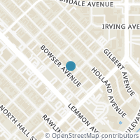 Map location of 3902 Bowser Avenue, Dallas, TX 75219