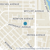 Map location of 4207 Avondale Avenue #105, Dallas, TX 75219