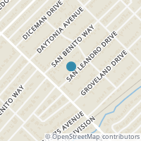 Map location of 8627 San Leandro Drive, Dallas, TX 75218