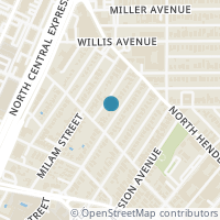Map location of 5119 Alcott Street, Dallas, TX 75206