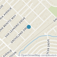 Map location of 8814 Groveland Dr, Dallas TX 75218