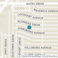 Map location of 2405 Jonesboro Avenue, Dallas, TX 75228