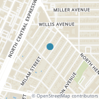 Map location of 5118 Milam St, Dallas TX 75206