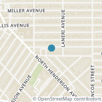 Map location of 5235 Bonita Avenue, Dallas, TX 75206