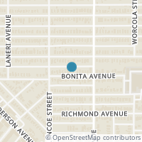 Map location of 5431 Bonita Ave, Dallas TX 75206