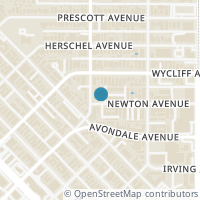 Map location of 4111 Newton Ave #11, Dallas TX 75219